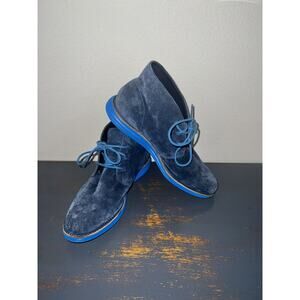 Cole Haan Lunargrand Chukka Boot Blue Suede Womens 8.